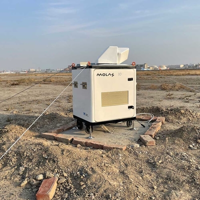 Les Molas 3d de radar à laser de vitesse du vent de Doppler de balayage distancent la location de radar à laser de la résolution 30m 75m