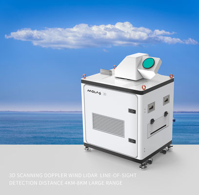 buy 3d balayant la chaîne étendue de la distance 4km-8km de détection de champ de vision de radar à laser de vitesse du vent de Doppler online manufacture